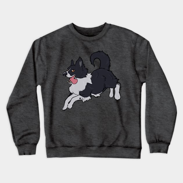 Border Collie Pant Crewneck Sweatshirt by TaksArt